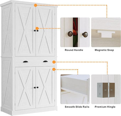 IRONCK Storage Cabinet with Drawers and Doors for Living Room and Entryway | Open Shelves, Adjustable shelves, Organized essentials