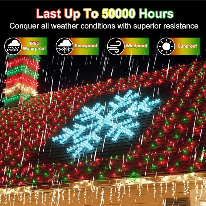 WUXYIYANG 750 LED 240FT Red & Light Green Valentine Lights, 12 Pro Modes and Timer Memory & Dimmable, Plug in Clear Wire Indoor Valentine Room Light for for Xmas Bedroom Yard Tree Wedding Party Decor
