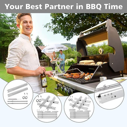 Grill Replacement Parts for Charbroil Performance 2 Burner Grill 463673519 463625217 463625219 463673517 463673017 463673617 463673019, 17.75" Burner Replacement Parts for Char-Broil Grill