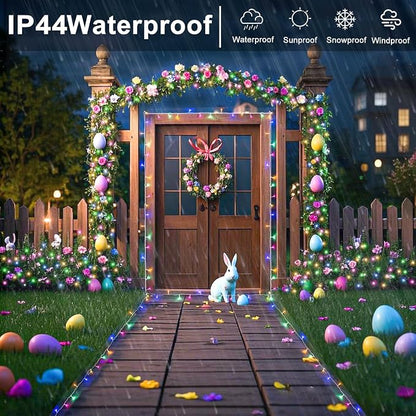Christmas Lights Outdoor Waterproof Colorful String Lights Indoor 8 Modes Clear Wire 66ft 200 LED, Twinkle Fairy Lights Plug in for Bedroom Wedding Party Decorations, Pastel Multicolor