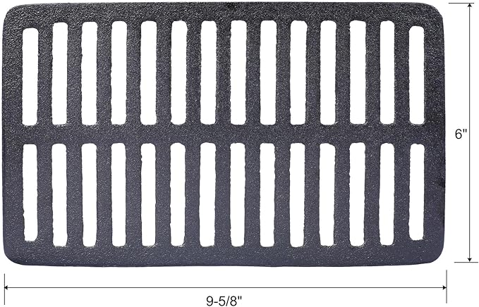 16" Rectangular Cast Iron Hibachi Grill, Portable Charcoal Grill With Vent Removable Grate, Yakitori Grills for Outdoor Camping Cooking, Enameled (Rectangular)