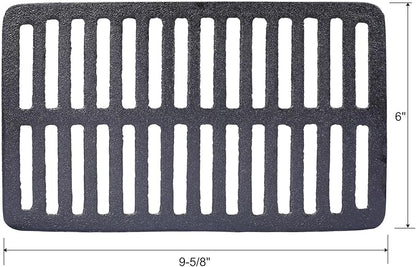 16" Rectangular Cast Iron Hibachi Grill, Portable Charcoal Grill With Vent Removable Grate, Yakitori Grills for Outdoor Camping Cooking, Enameled (Rectangular)