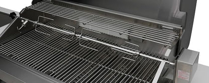 Mont Alpi Premium 4-Burner 82"x113" L-shaped 400 Deluxe Stainless Steel Modular Outdoor Kitchen Island BBQ Gas Grill + Beverage Center Refrigerator Faucet & Sink + Storage Drawers & Cabinets + Cover