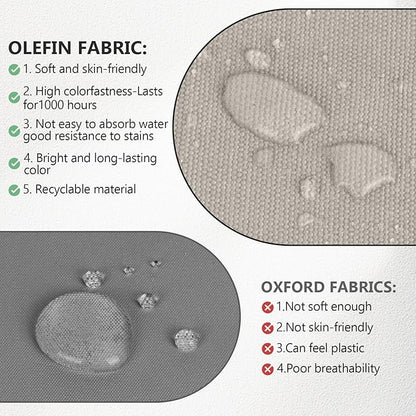 80 x 26 x 4 Inch Olefin Chaise Lounge Cushions, Lounge Chair Cushions with Headrest for Outdoor Furniture - Weather and Fade Resistant Patio Replacement Furniture Lounge Chair Cushion Set of 4