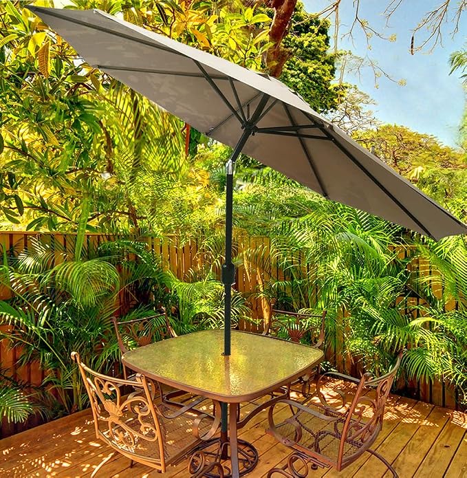 ontheway 11FT Patio Umbrella Enhanced Replacement Canopy Market Table 8 Ribs Umbrella Canopy