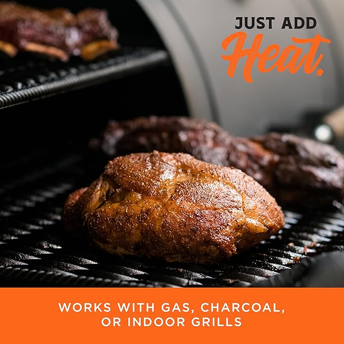 Fire & Flavor Premium All-Natural Hickory Wood Smoking Chunks, Sweet but Hearty, Smoky Flavor for Use with Pork & Ribs, All Meats, Great for Charcoal Grills and Smokers