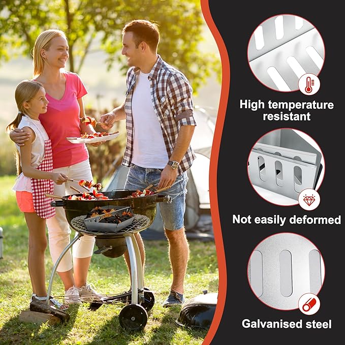 Pack of 2 Charcoal Baskets, High Temperature, Corrosion Resistance, Direct and Indirect, Barbecue Charcoal Holder for Briquettes, Wood Chips Coals, Grates