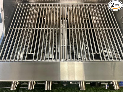 Mont Alp 304 Stainless Steel Replacement Grill Grates 14"W x 18"D (Set of 2) for MA-957RS / MA-957FCRS and Black MA-957 / MA-957FC Compact 70"W x 24"D x4 6"H Outdoor Kitchen Island BBQ Grill Models