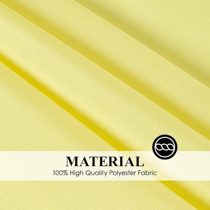 6 Pack Yellow Round Tablecloths 120 Inch for Dining Tables | Washable Decorative Linen Polyester Table Cover for Banquets Buffets Parties and Weddings