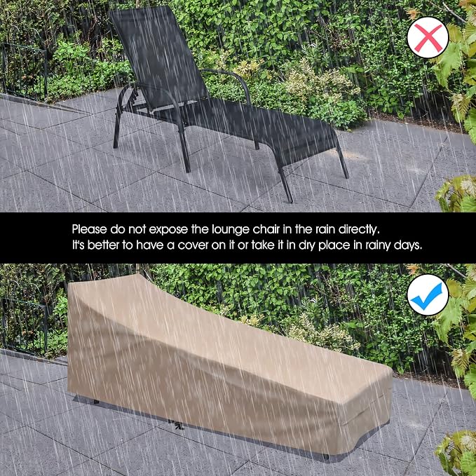Tangkula Lounge Chair Outdoor, Patio Chaise Lounge with Adjustable Backrest, Reclining Pool Lounge Chair for Outside with Heavy Duty Steel Frame, Suitable for Beach, Yard, Balcony, Poolside