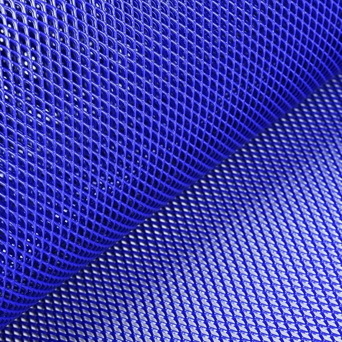 AggAuto Universal 40"x13" Car Grill Mesh 3x6mm Rhombic Hole Blue | Aluminum Alloy Automotive Grille Insert Bumper, One of the Most Multifunctional Shape Grids 100x33cm