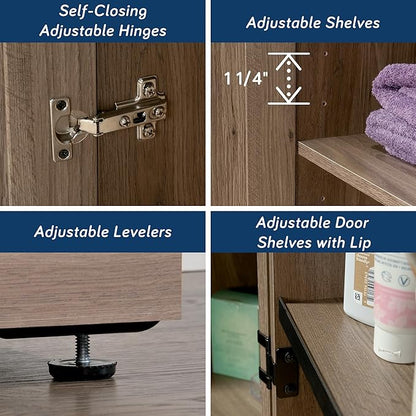 Sauder HomePlus Storage Cabinet/ Pantry cabinets, Salt Oak finish