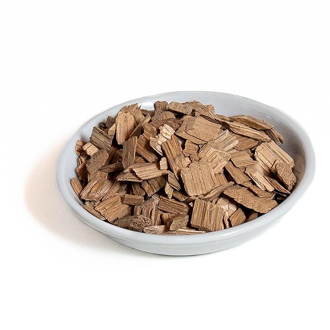 Craft A Brew - Toasted Oak Chips - For Beer Brewing - Lightly Toasted American Oak Chips - Coconut & Vanilla Flavor - 1.25 oz Pack