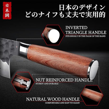 Huusk Japanese Carving Knife - 11" Brisket Slicing Knife for Meat Cutting Made by High Carbon Steel, Hand Forged Ultra Sharp BBQ Knives for Meat Grilling Roast, Gift Idea for Men Dad Smoker