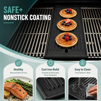 SafBbcue Matte Cast Iron Griddle Replacement Parts for Commercial Infrared Charbroil 463242715 463242716 463234413 463234614 469234815 463276016 466242715 466242815 463234815 463238114 G541-0016-w2