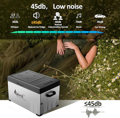 Alpicool C30 Portable Car Freezer, 12 Volt Refrigerator, 28 Quart(26.7 Liter) Fast Cooling 12V Car Fridge, Car Cooler for RV, Truck, Camping, Outdoor -12/24V DC and 100-240V AC