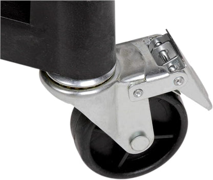 MaxWorks 80774 3-Shelf Utility Plastic Cart with Wheels-225 Lbs Maximum Capacity , Black