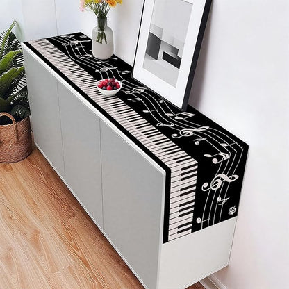 Piano Table Runner,Dining Decor for Kitchen Coffee Table Family Dinners Holiday Parties Wedding Events Decor(13x72 inch)