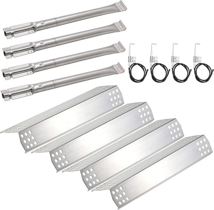 Hisencn Replacement Parts for Kitchen Aid 720-0733 720-0733A 720-0954, Grill Parts for Kitchenaid 4 Burner 740-0781 740-0780 720-0745 720-0745b Gas Grill Burner, Heat Plate and Igniter Electrode Kit