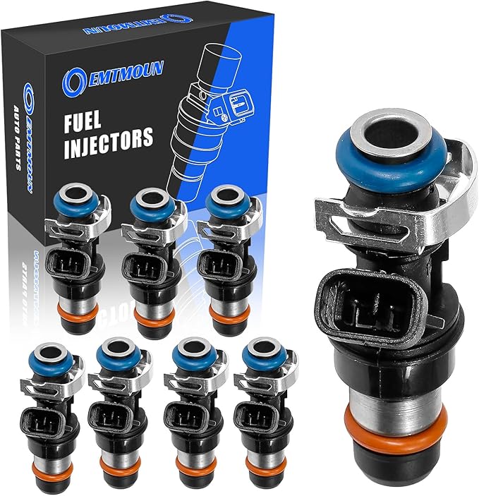 Set of 8 Fuel Injectors FJ315 OEM Replacement 25317628 17113698 for Chevy Silverado Tahoe Suburban GMC Sierra Yukon 4.8L 5.3L 6.0L V8 2001-2006