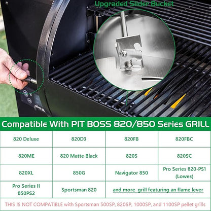 Flame Broiler Kit for Pit Boss 850 820 Series Pellet Grills Replacement Parts Pitboss Diffuser Heat Deflector Plate Slide Cover 74518 n Bottom Plate 74519 Smoker BBQ Accessories