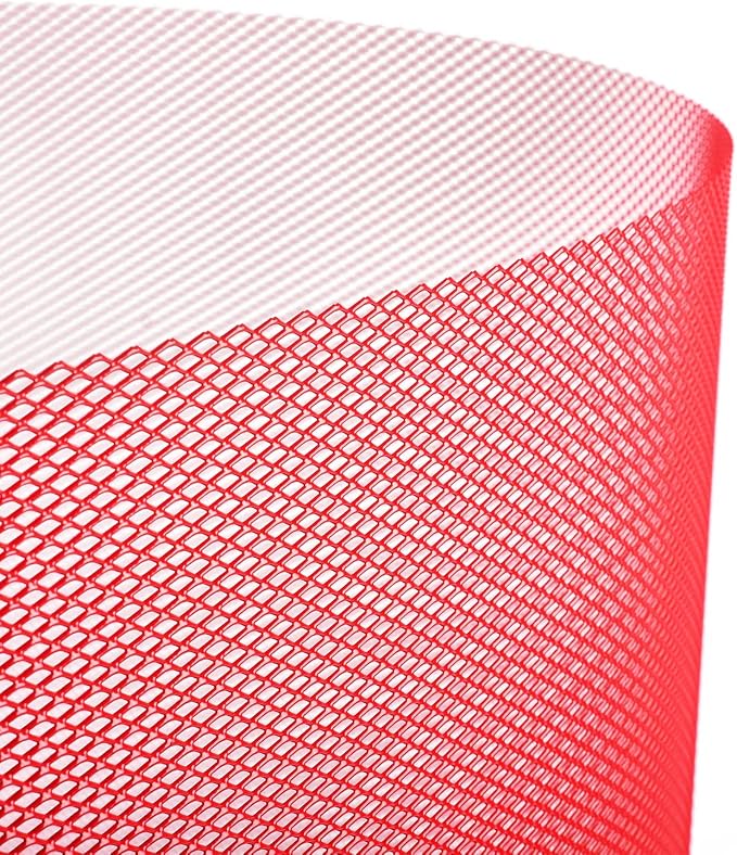 AggAuto Universal 40"x13" Car Grill Mesh 4x8mm Rhombic Hole Red | Aluminum Alloy Automotive Grille Insert Bumper, One of the Most Multifunctional Shape Grids 100x33cm