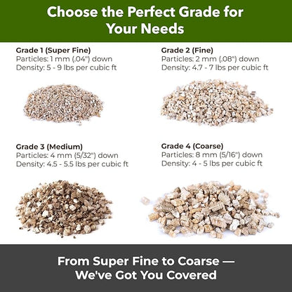 Organic Superfine Vermiculite for Indoor Gardening Plants and Mushrooms – Enhances Soil Aeration, Seed Germination, Rooting Cuttings – Small Packages and Bulk (Vermiculite Grade 1 - Superfine, 1 qt)