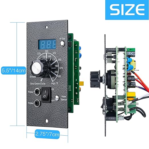 Digital Thermostat Controller for Traeger Wood Pellet Grill Control Panel Pro PID Board Replacement Parts BAC365 RTD Sensor Thermometer Meat Probe BBQ Accessories