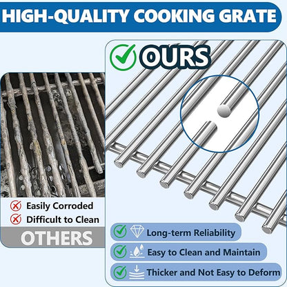 SafBbcue Grill Grates for Pit Boss 820 850 Pellet Grill Grates, Pit Boss 820 PB820D PB820XL PB820PS1 Parts, Pit Boss Navigator 850, Pit Boss Pro Series 850 Wood Pellet Grills Grates PB850PS2 PB850XL
