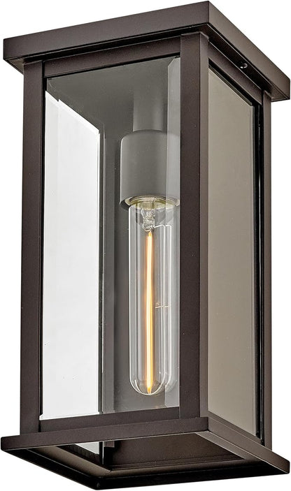 Hinkley Weymouth Small Outdoor Wall Rectangle Lantern, Oil Rubbed Bronze