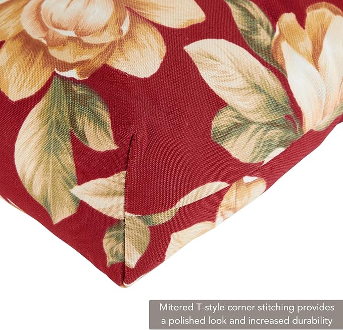 Greendale Home Fashions Outdoor 44x22-inch High Back Chair Cushions (Set of 2), Tuscan Floral