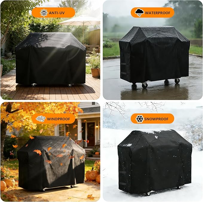 Outdoor Heavy Duty Waterproof Grill Cover for Nexgrill Neevo 720 Plus Propane Gas Digital Smart Grill with Air Fryer,BBQ Grill Cover for Tytus Fresno 5 Burner Island 69 inch Grill Cover Accessories