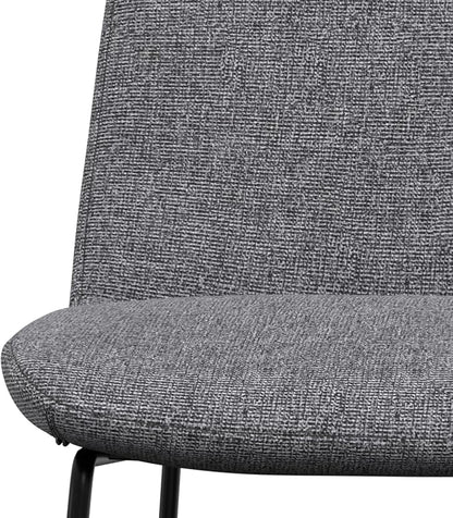 SIMPLIHOME Hayley Vegan Leather Dining Chairs in Cream (Set of 2) | Modern minimalist dining chairs with a metal sled base and a cushioned seat; kitchen or side chairs.