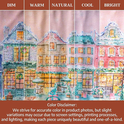 Maison d' Hermine Double Oven Mitts 100% Cotton Double Oven Glove (7"x35") | Heat Resistant BBQ Cooking Gloves with Loop Baking Kitchen Home Farmhouse Thanksgiving Christmas - Christmas Market - Pink