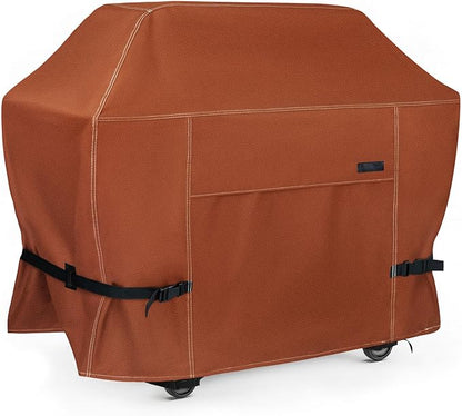 NettyPro Grill Cover for Outdoor Grill 60 inch Waterproof Heavy Duty Gas BBQ Cover for Outside Weber, Char-Broil, Brinkmann, Jenn Air, Nexgrill 3-4 Burners Barbecue, Brown