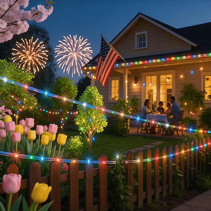 132ft 400 LED Rope Lights Outdoor, Waterproof Color Changing String Lights with Remote, 16 Colors & 8 Modes for Christmas, Halloween, Party, Garden, Patio, Bedroom Décor