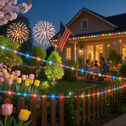 132ft 400 LED Rope Lights Outdoor, Waterproof Color Changing String Lights with Remote, 16 Colors & 8 Modes for Christmas, Halloween, Party, Garden, Patio, Bedroom Décor