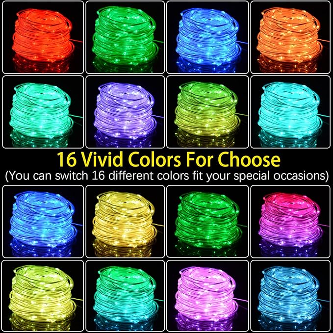132ft 400 LED Rope Lights Outdoor, Waterproof Color Changing String Lights with Remote, 16 Colors & 8 Modes for Christmas, Halloween, Party, Garden, Patio, Bedroom Décor
