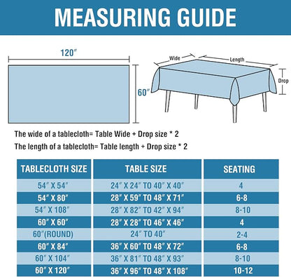 H.VERSAILTEX Linen Textured Table Cloths 60 x 120 Inch Premium Solid Tablecloth Spill-Proof Waterproof Table Cover for Dining Buffet Feature Extra Soft and Thick Fabric Wrinkle Free, Black