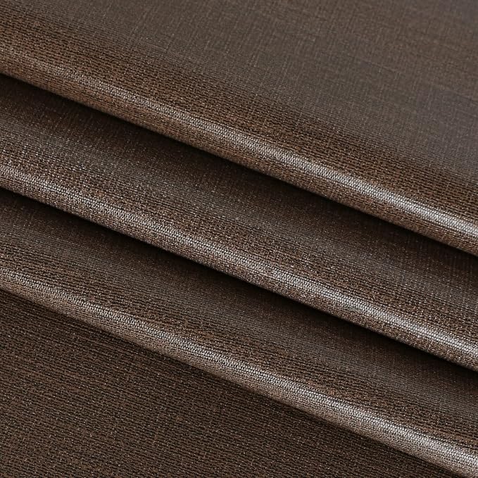 sancua 100% Waterproof Vinyl Tablecloth Table Cloth 60 Inch Round, Coffee | Oil Spill Proof, PVC Material, Wipe Clean Table Cover for Dining Tables, Buffet Parties and Camping
