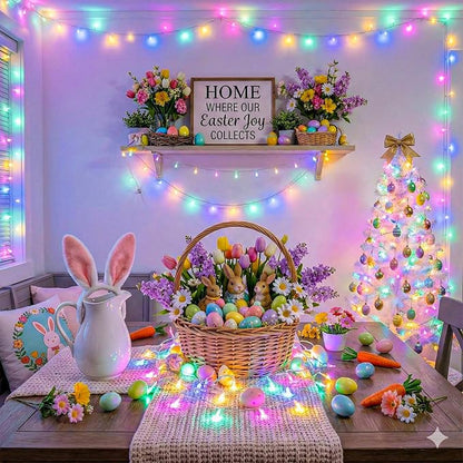 40FT 120 LED Outdoor String Lights, Pastel Multicolor Christmas Lights | Plug in Waterproof 8 Modes Clear Wire Twinkle Fairy Lights for Indoor Bedroom Outside Patio Yard Xmas Holiday Decorations