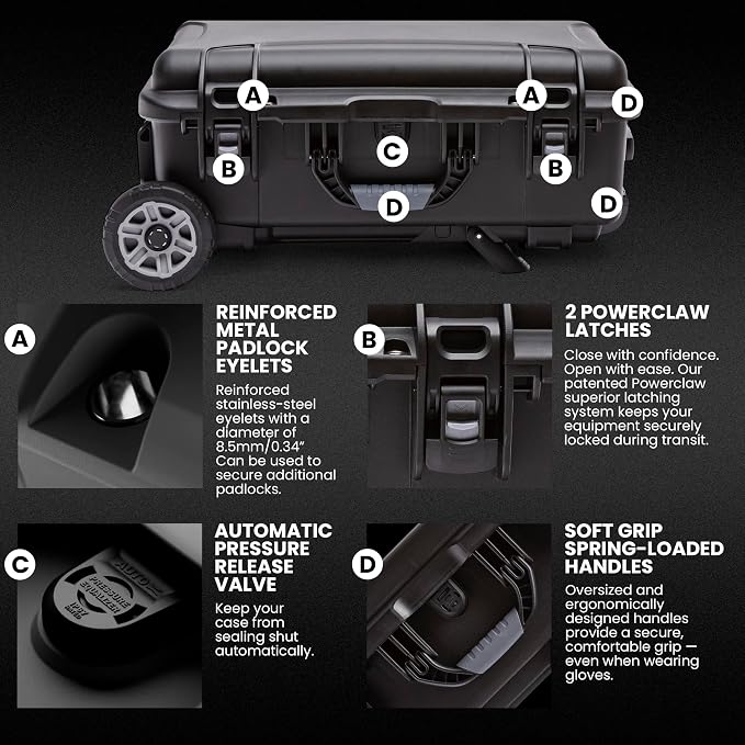 NANUK Trail 30 – 28.5L (7.5-Gallon) Waterproof Storage Box – Wheeled and Modular Cargo Case for Camping, Fishing, Hunting & Outdoor Storage - Dustproof and Impact Resistant (22" x 14" x 9") – Black