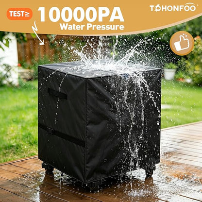 Outdoor Prep Table Cover, 600D Waterproof Patio BBQ Table Cover, Suitable for Outdoor Dining Table, Stainless Steel Metal Grill Table, BBQ Grill Cart, 36" x 24" x 35"