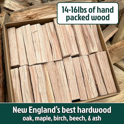 Savory Blend 5 Inch Universal Cooking Firewood - 14lbs. ~1000cuin Premium Kiln Dried Cooking Wood for Grills, Smokers and Ooni, Solo, Bertello Pizza Ovens (Savory Hardwood Blend)