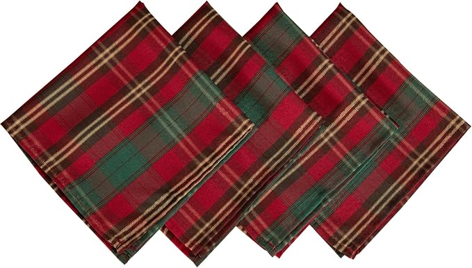 Rectangle Plaid Waterproof Tablecloth for Christmas, W20 x L20 | Checkered Style Table Cloth Holiday Family Gathering Rectangle Table Cover - Spillproof - Ideal for Indoor & Outdoor Use