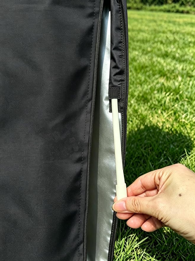 Patio Umbrella Cover for 12FT to 14FT Offset Umbrella, Water Resistant, Curved Cantilever and Straight Pole Parasol Outdoor Umbrellas Cover with Zipper and Rod