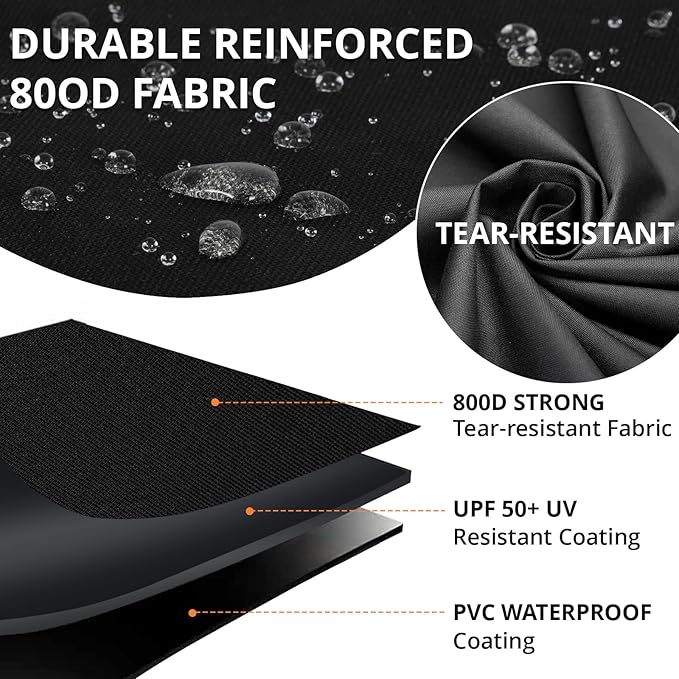 [Upgraded 800D Heavy Duty Fabric]40 Inch Small Grill Cover for Outdoor Grill,Waterproof outdoor grill cover,Windproof & UV-Resistant BBQ Barbecue Cover for Weber,Char-Broil,Brinkmann,Holland and More