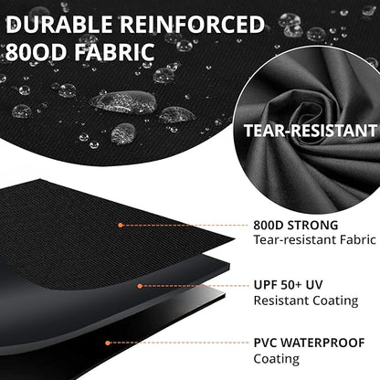 [Upgraded 800D Heavy Duty Fabric]40 Inch Small Grill Cover for Outdoor Grill,Waterproof outdoor grill cover,Windproof & UV-Resistant BBQ Barbecue Cover for Weber,Char-Broil,Brinkmann,Holland and More