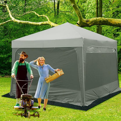 Tinideya 10x10 ft Outdoor Storage Shed Floor Mat Waterproof, Non Slip & Washable Camping Tent Carpet for Outdoor Camping, Lawn Supplies (Storage Shed Not Included)