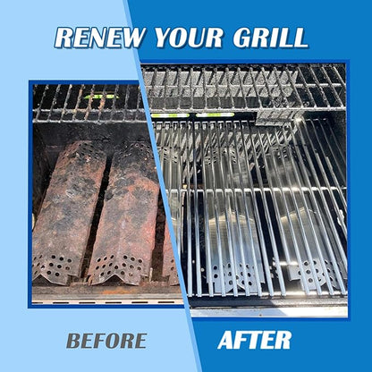 SafBbcue Grill Parts Kit for Home Depot Nexgrill 5 Burner 720-0888N 720-0888S 720-0888 4 Burner 720-0830H 720-0830HM Replacement Parts, Stainless Steel Grill Heat Plates & Cooking Grates for Nexgrill